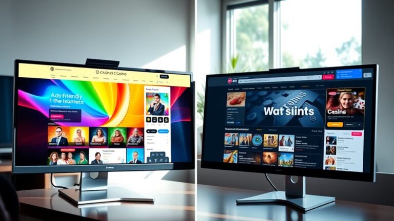 casino website aesthetics comparison